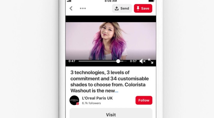 Pinterest新功能鼓勵品牌上傳更多視頻 